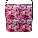 Pattern Seamless Texture Daisies Flap Closure Messenger Bag (L)