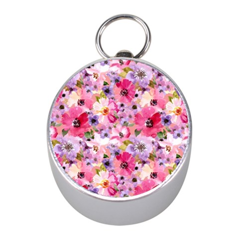 Pattern Seamless Texture Daisies Mini Silver Compasses from ArtsNow.com Front