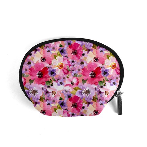 Pattern Seamless Texture Daisies Accessory Pouch (Small) from ArtsNow.com Front