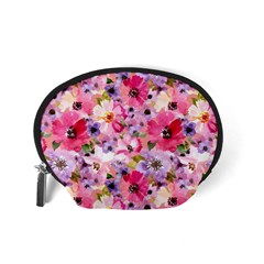 Pattern Seamless Texture Daisies Accessory Pouch (Small) from ArtsNow.com Back