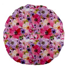 Pattern Seamless Texture Daisies Large 18  Premium Flano Round Cushions from ArtsNow.com Front