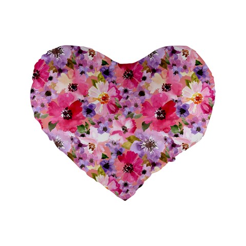 Pattern Seamless Texture Daisies Standard 16  Premium Flano Heart Shape Cushions from ArtsNow.com Front