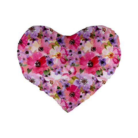 Pattern Seamless Texture Daisies Standard 16  Premium Flano Heart Shape Cushions from ArtsNow.com Back