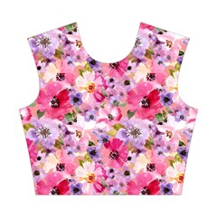 Pattern Seamless Texture Daisies Cotton Crop Top from ArtsNow.com Front