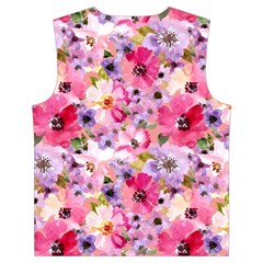 Pattern Seamless Texture Daisies Kid s Button Up Puffer Vest from ArtsNow.com Back