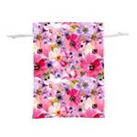 Pattern Seamless Texture Daisies Lightweight Drawstring Pouch (M)