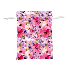 Pattern Seamless Texture Daisies Lightweight Drawstring Pouch (L) from ArtsNow.com Front