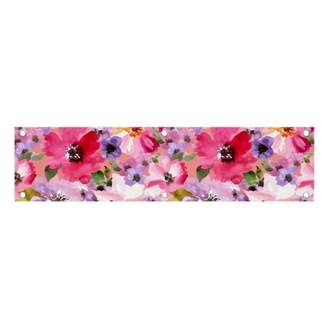 Pattern Seamless Texture Daisies Banner and Sign 4  x 1  from ArtsNow.com Front