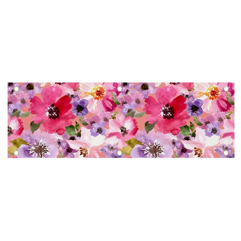 Pattern Seamless Texture Daisies Banner and Sign 6  x 2  from ArtsNow.com Front