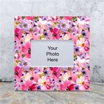 Pattern Seamless Texture Daisies White Box Photo Frame 4  x 6 