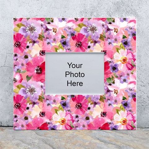 Pattern Seamless Texture Daisies White Wall Photo Frame 5  x 7  from ArtsNow.com Front