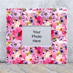 Pattern Seamless Texture Daisies White Wall Photo Frame 5  x 7 