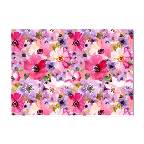 Pattern Seamless Texture Daisies Crystal Sticker (A4) from ArtsNow.com Front