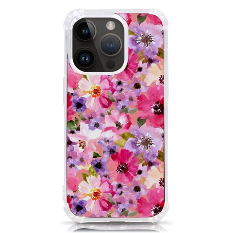 Pattern Seamless Texture Daisies iPhone 14 Pro TPU UV Print Case from ArtsNow.com Front