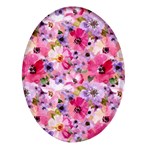 Pattern Seamless Texture Daisies Oval Glass Fridge Magnet (4 pack)