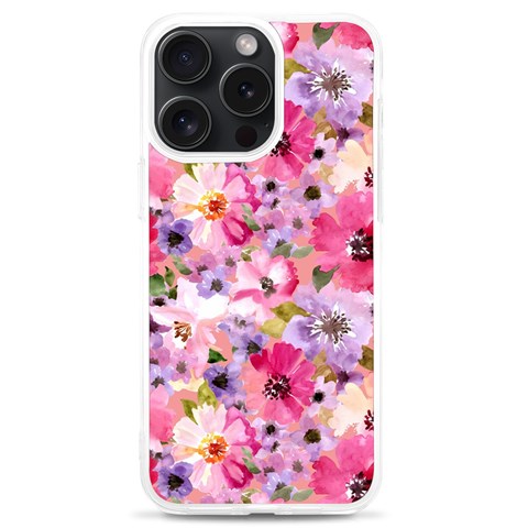 Pattern Seamless Texture Daisies iPhone 15 Pro Max TPU UV Print Case from ArtsNow.com Front