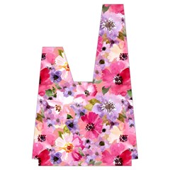 Pattern Seamless Texture Daisies Japanese Wrist Knot Bag from ArtsNow.com Back Inisde