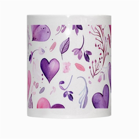 Hearts Love Purple White Mug from ArtsNow.com Center