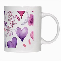 Hearts Love Purple White Mug from ArtsNow.com Right