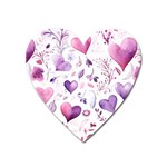 Hearts Love Purple Heart Magnet