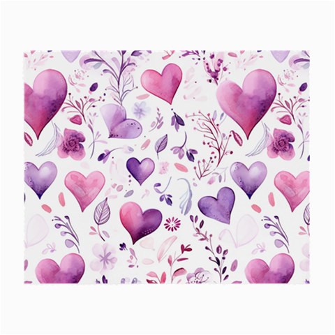 Hearts Love Purple Small Glasses Cloth from ArtsNow.com Front