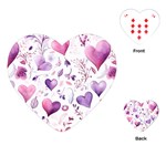 Hearts Love Purple Playing Cards Single Design (Heart)