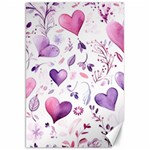 Hearts Love Purple Canvas 20  x 30 