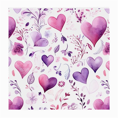 Hearts Love Purple Medium Glasses Cloth (2 Sides) from ArtsNow.com Front