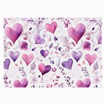 Hearts Love Purple Large Glasses Cloth (2 Sides)