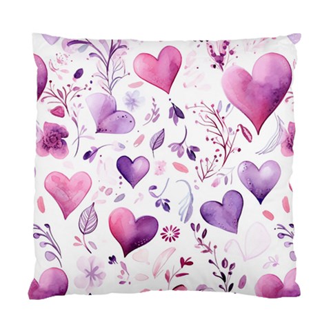 Hearts Love Purple Standard Cushion Case (Two Sides) from ArtsNow.com Front