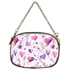 Hearts Love Purple Chain Purse (Two Sides) from ArtsNow.com Front