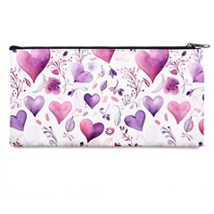 Hearts Love Purple Pencil Cases from ArtsNow.com Back