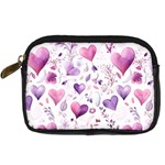 Hearts Love Purple Digital Camera Leather Case