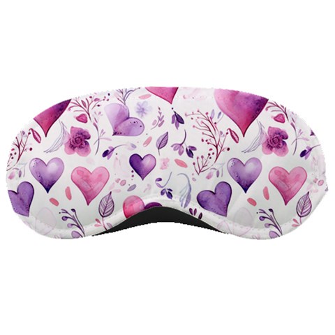 Hearts Love Purple Sleep Mask from ArtsNow.com Front