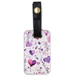 Hearts Love Purple Luggage Tag (one side)