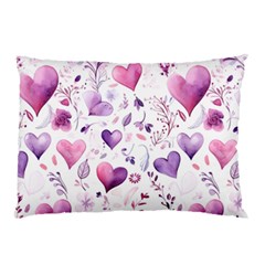 Hearts Love Purple Pillow Case (Two Sides) from ArtsNow.com Front