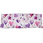 Hearts Love Purple One Side Body Pillow Cases