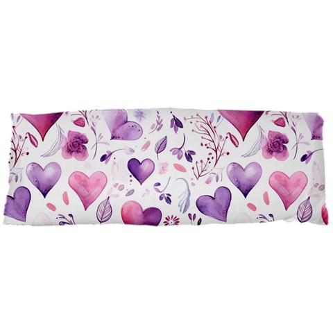 Hearts Love Purple 15 x40  Body Pillow Case Dakimakura (Two Sides) from ArtsNow.com Front