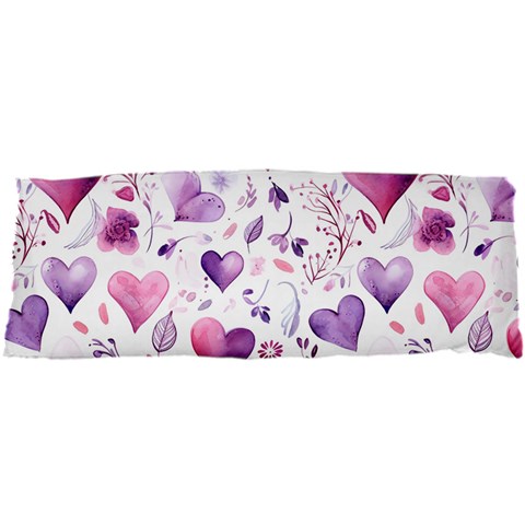 Hearts Love Purple 25 x67  Body Pillow Case Dakimakura (Two Sides) from ArtsNow.com Front