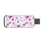 Hearts Love Purple Portable USB Flash (One Side)