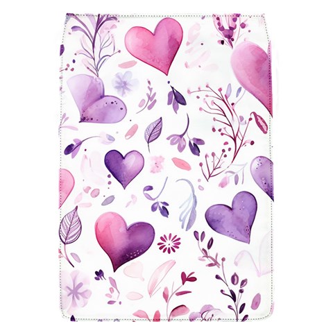 Hearts Love Purple Removable Flap Cover (S) from ArtsNow.com Front