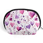 Hearts Love Purple Accessory Pouch (Medium)