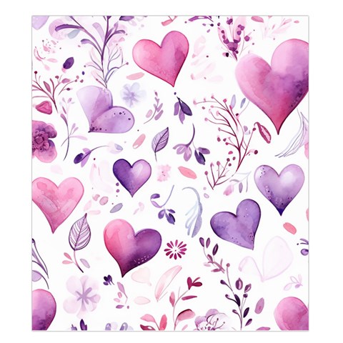 Hearts Love Purple Duvet Cover Double Side (King Size) from ArtsNow.com Front