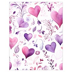 Hearts Love Purple Toiletries Pouch from ArtsNow.com Back