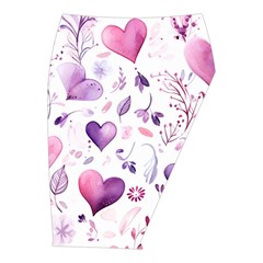 Hearts Love Purple Midi Wrap Pencil Skirt from ArtsNow.com  Front Right 