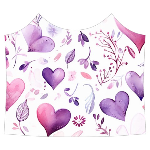 Hearts Love Purple Spaghetti Top Long Pants Satin Pajamas Set from ArtsNow.com Front