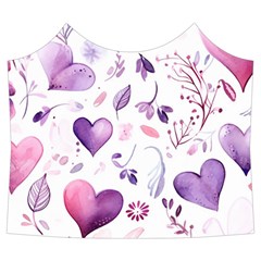 Hearts Love Purple Spaghetti Top Long Pants Satin Pajamas Set from ArtsNow.com Front