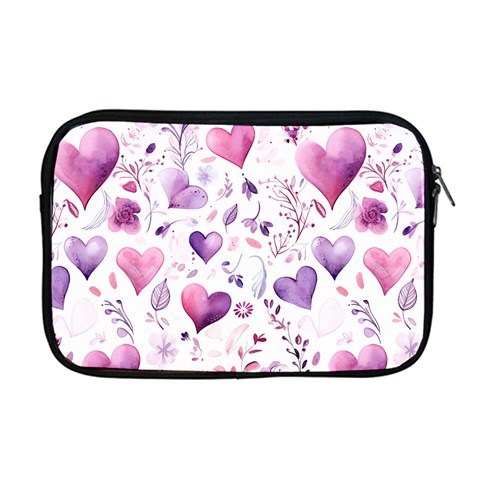 Hearts Love Purple Apple MacBook Pro 17  Zipper Case from ArtsNow.com Front