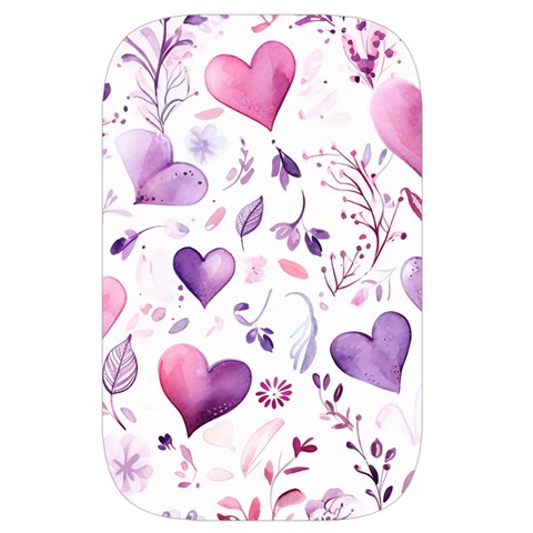 Hearts Love Purple Waist Pouch (Small) from ArtsNow.com Front