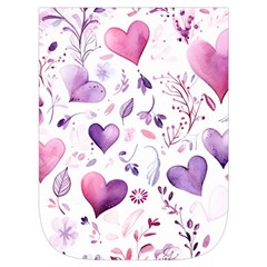 Hearts Love Purple Waist Pouch (Small) from ArtsNow.com Front Pocket